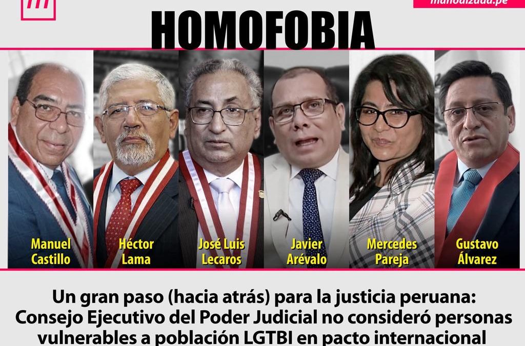 Instituciones piden a Poder Judicial que no excluya a LGTBI de acceso a justicia