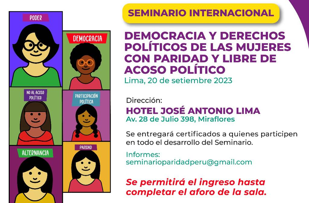 Expertas de Perú y AL abordarán los avances y retos de los derechos políticos de las mujeres