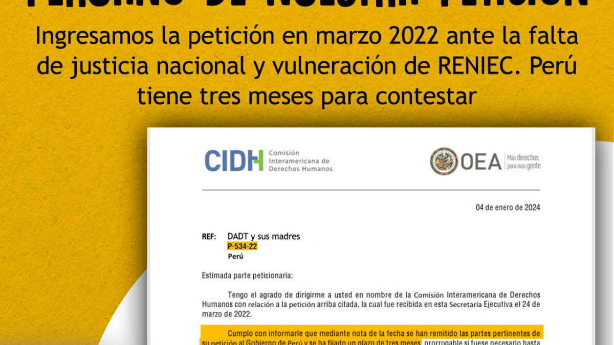 CIDH notificó al Estado peruano sobre la petición de mamás lesbianas