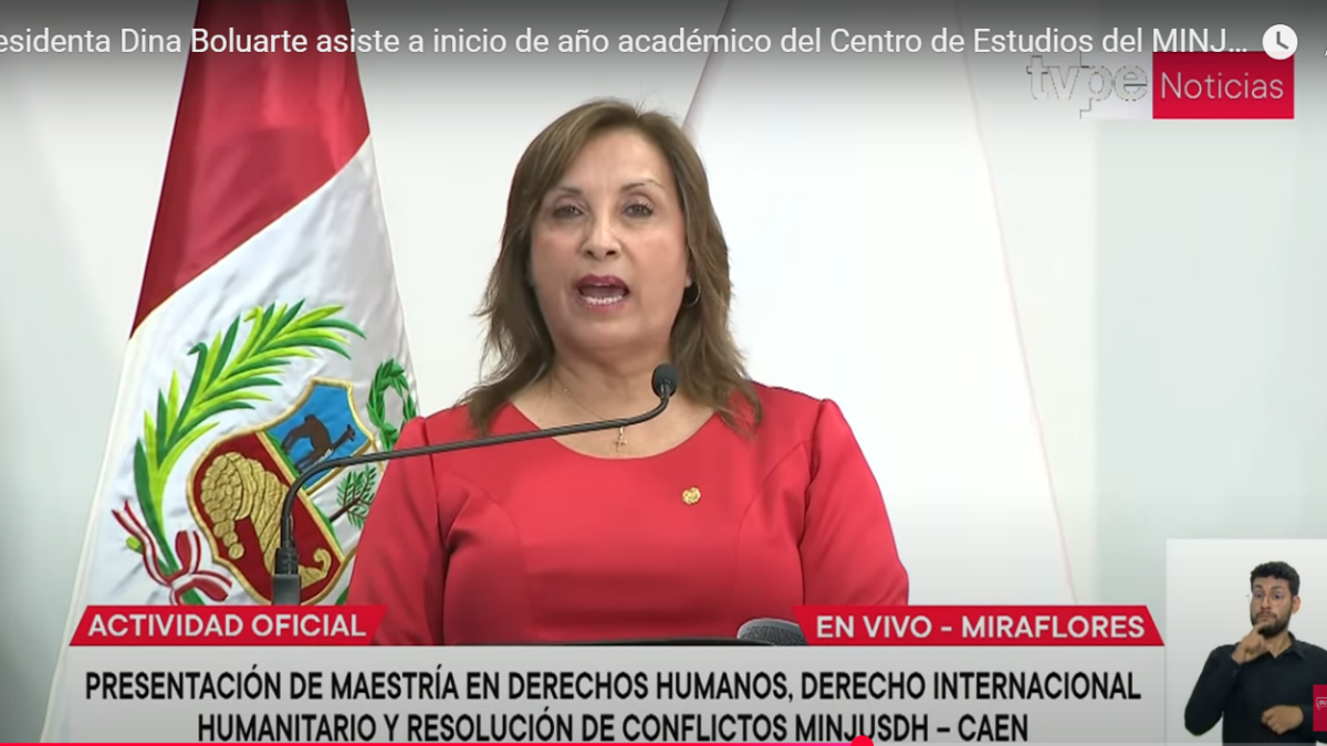 Boluarte inaugura maestría de Derechos Humanos con discurso en contra de DDHH