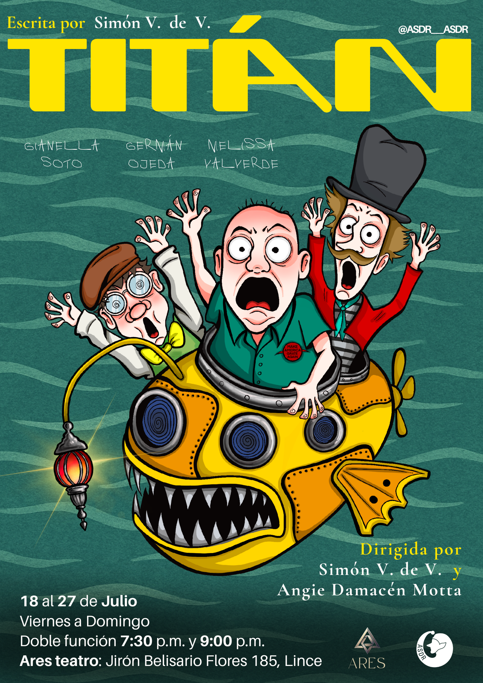 La Absurda Sociedad del Duende Romántico presenta la obra «Titán» en Ares Teatro