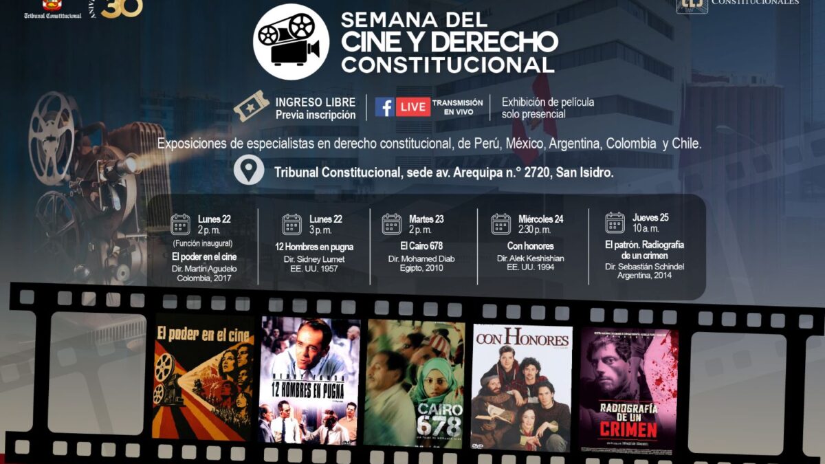 Semana del Cine y Derecho Constitucional por el 30 aniversario del Tribunal Constitucional
